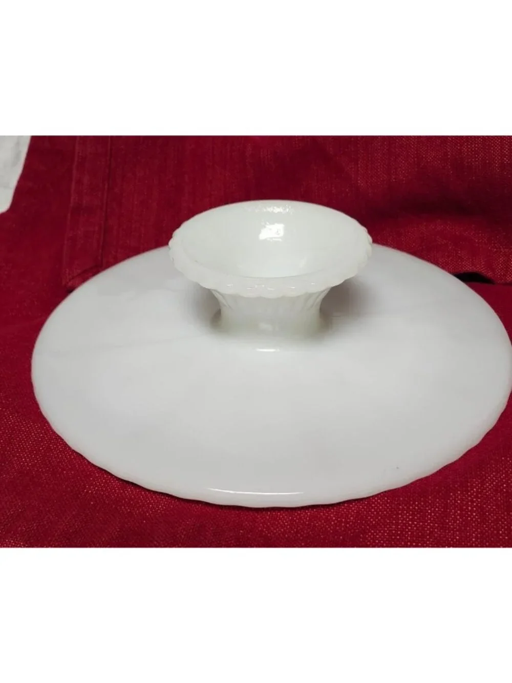 Milk Glass Cake Stand Pedestal Vintage Style